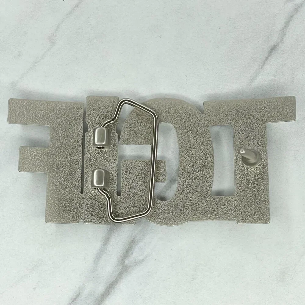 Silver Tone TGIF Thank God Its Friday Novelty Belt Buckle Fun ✨